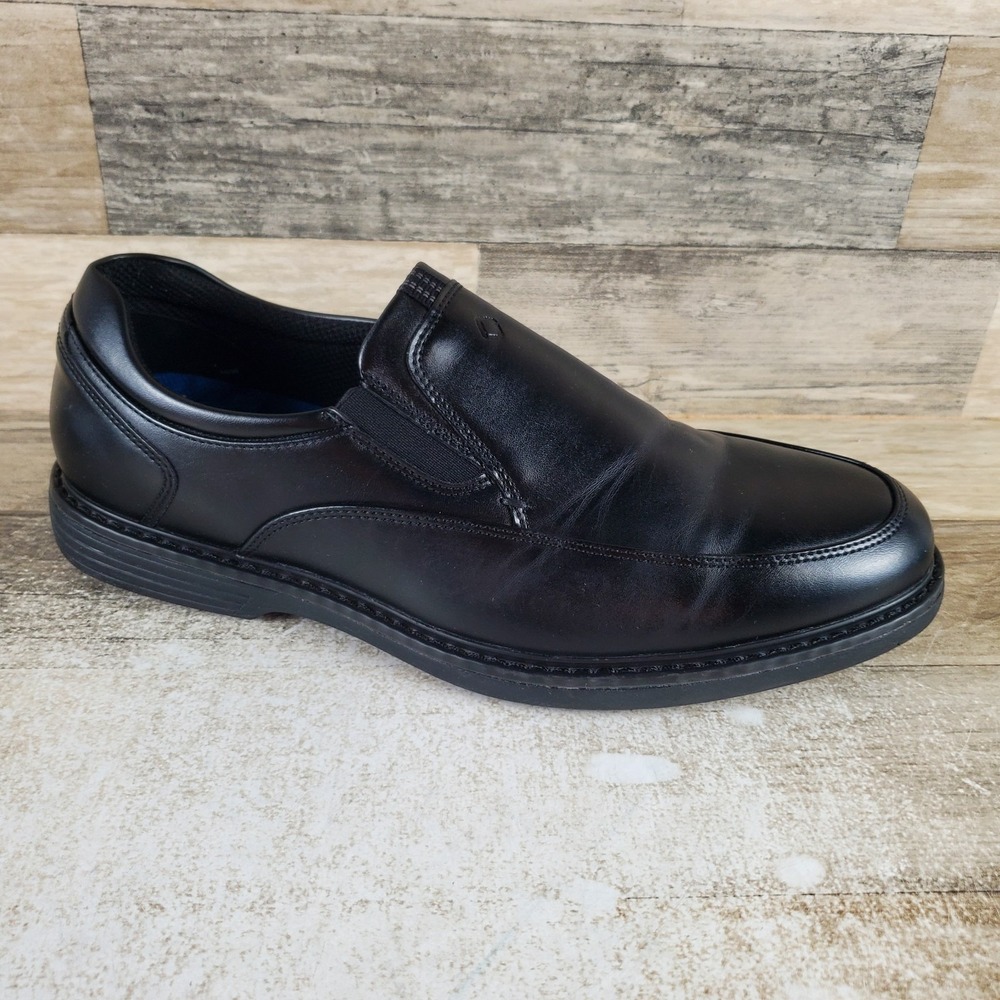 Nunn Bush Wade Work‎ Mens Dress Shoes Sz 10 M Black Comfort Moc Toe Slip On